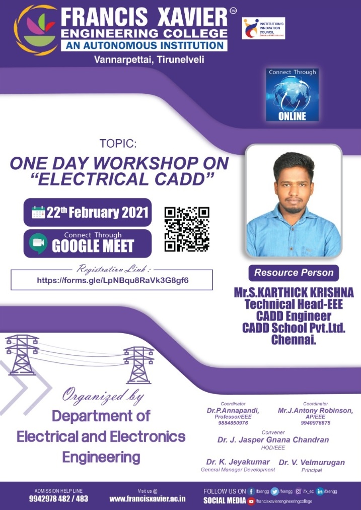 WORKSHOP ON ELECTRICAL CADD