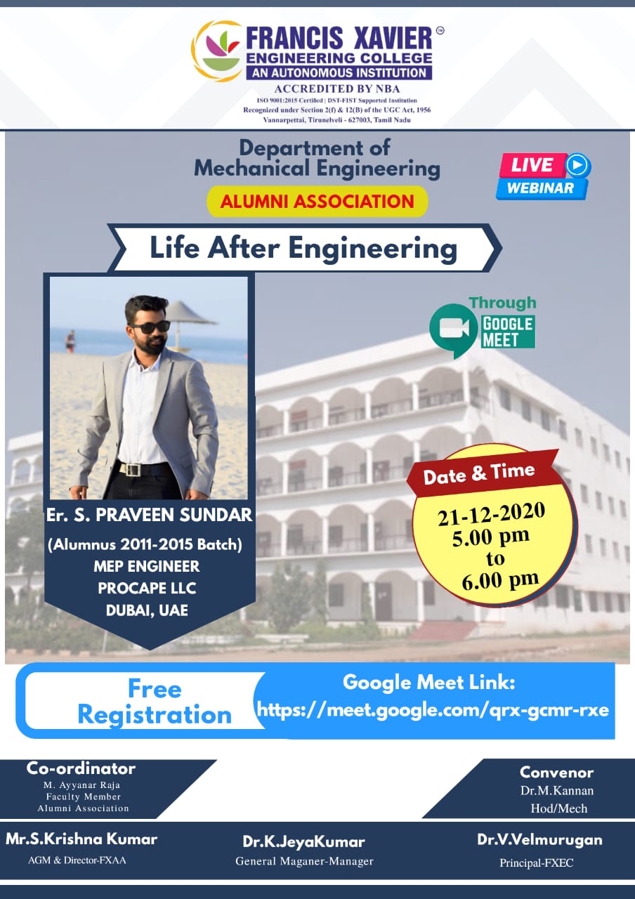 Life after Engineering- Carrier Guidance Program on 21-12-2020