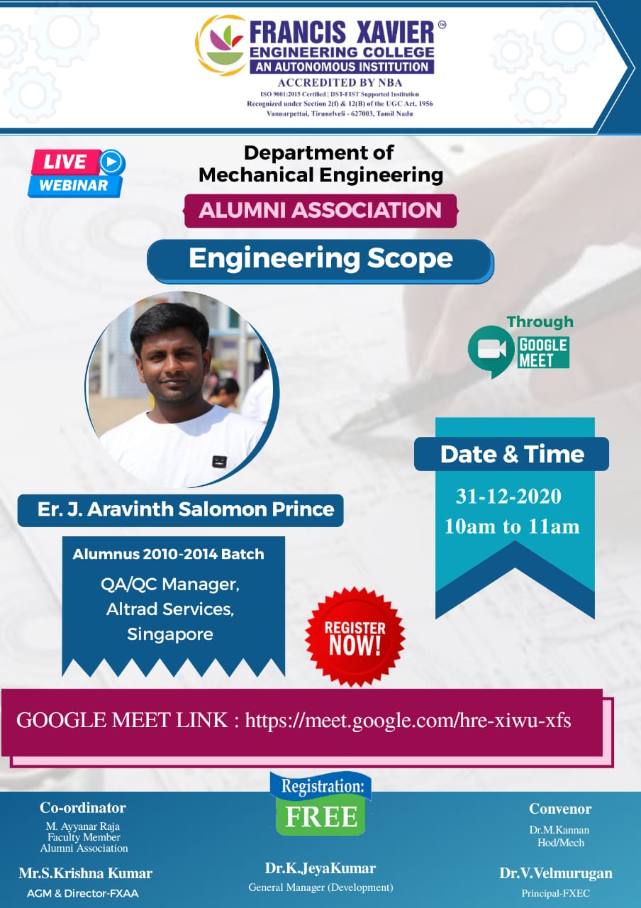 Engineering Scope - Alumni Talk - 31-12-2020